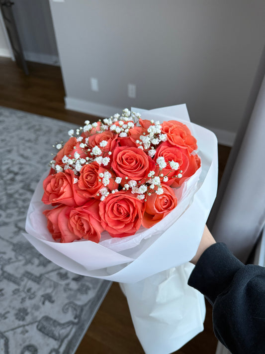 Orange rose bouquet